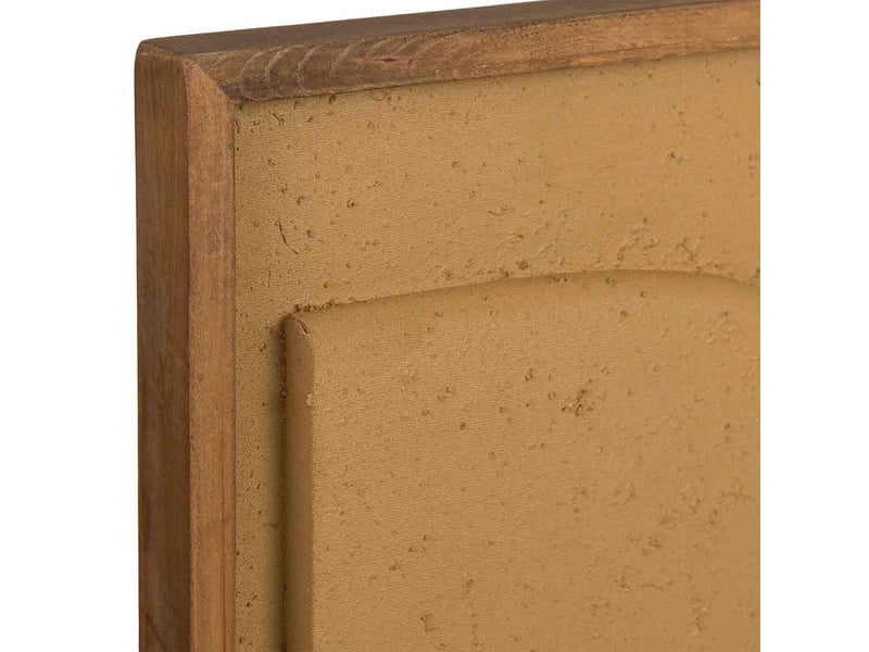  Tableau artisanal en bois recyclé relief jaune 62x4x62 cm h  - Conforama E