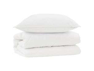 Ensemble de duvet avec oreiller 2 pièces - couette blanc microfibre