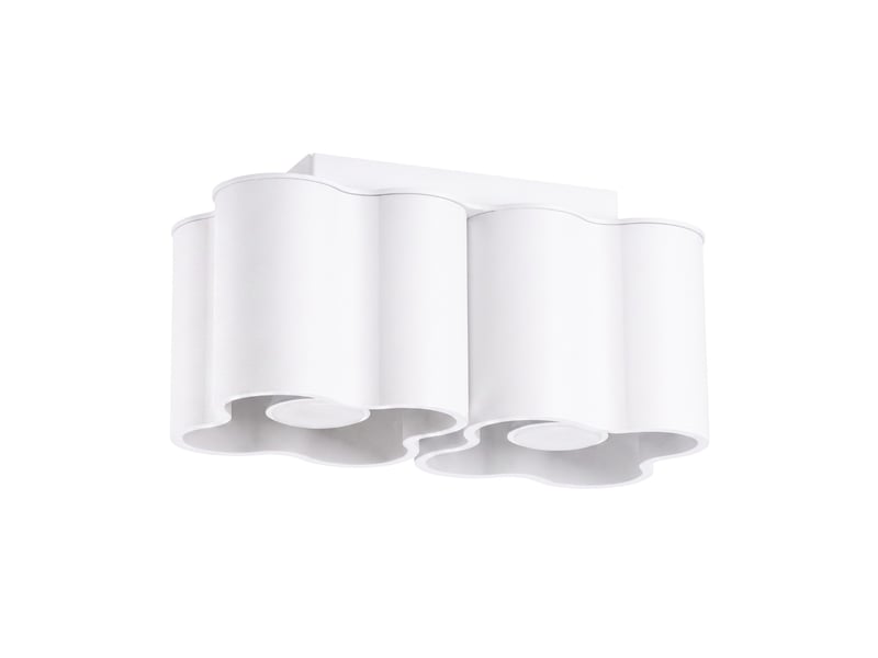  Plafonnier ovio 2 blanc gu10 aluminium moderne 12x24.5x12cm SL.3324 - Conforama A
