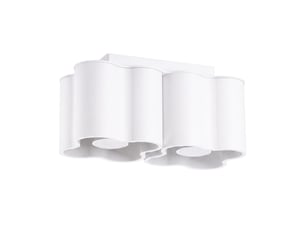Plafonnier ovio 2 blanc gu10 aluminium moderne 12x24.5x12cm