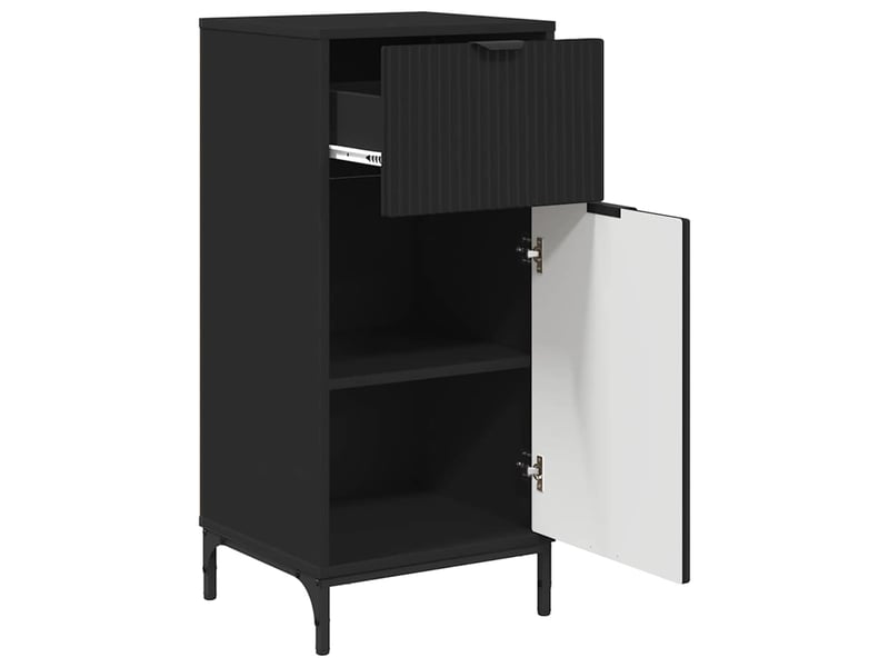Cabinet de salle de bain, armoire salle de bain avec tiroir noir 39,5 x 36 x 88 cm cf65230 - Conforama E