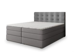 Lit avec rangement 180x200 cm <strong>MASSENO</strong> <strong></strong> coloris gris