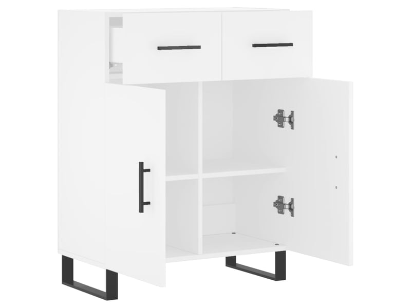 Buffet - bahut - meuble de rangement blanc 69,5x34x90 cm bois d'ingénierie  - Conforama E