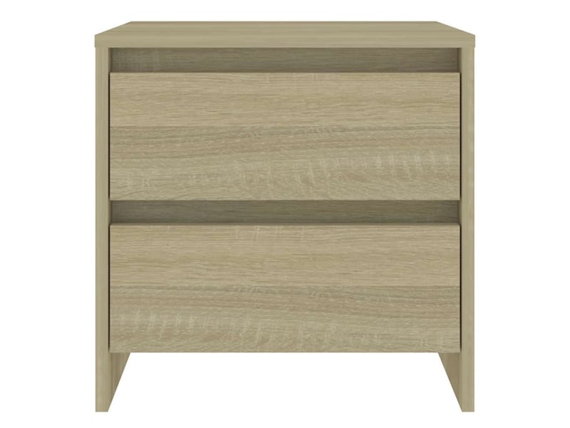  Lot de 2 tables de chevet - cabinet de chevet - table de nuit chêne sonoma bois d'ingénierie  - Conforama C