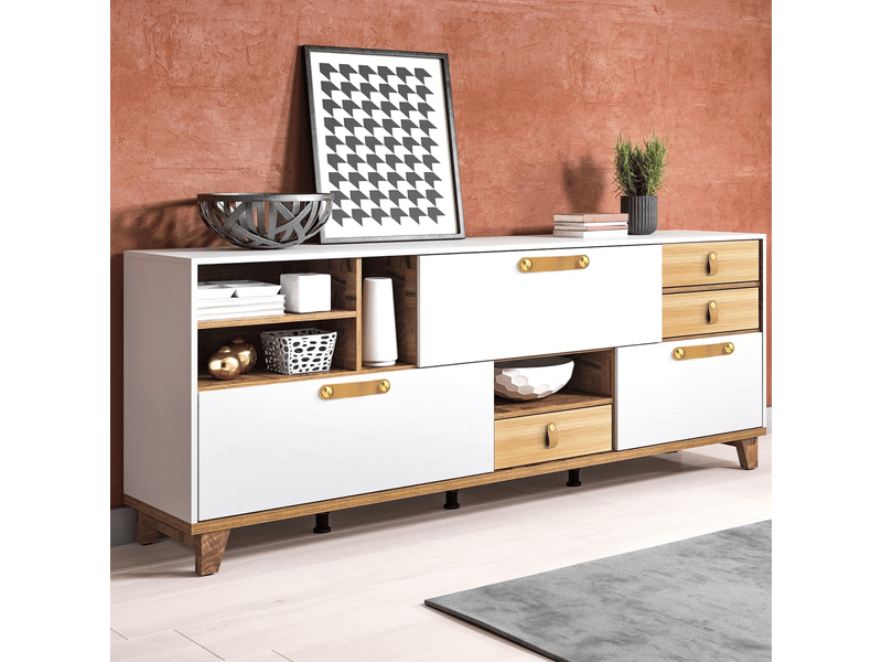 Tiroirs en cuir pour meubles, tiroirs en cuir pour armoires, délicat tiroir en cuir avec vis de 13,8 cm - Conforama D