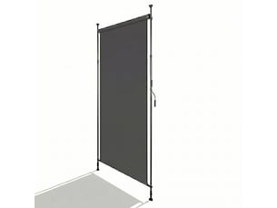Parasol 120 x 270 cm store vertical extérieur fixation à pince rétractable montage sans perçage protection vis-à-vis et vent résistant aux intempéries anthracite manivelle