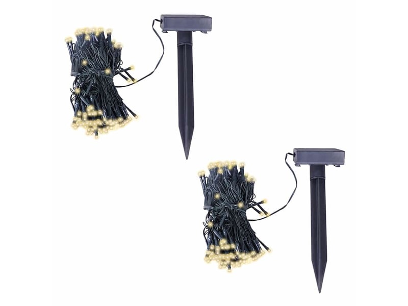  Guirlande lumineuse, éclairage de noël solaire led 2 pcs blanc chaud cf62454  - Conforama A