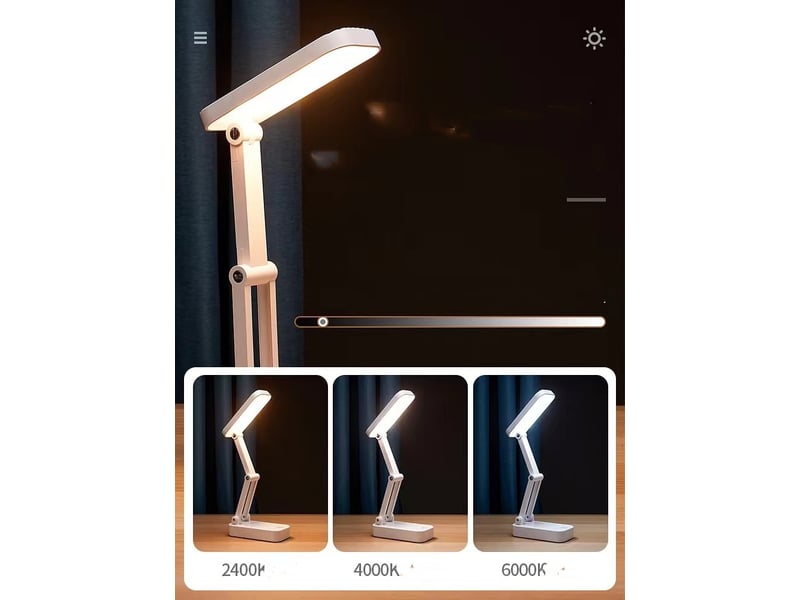  Lampe led rechargeable et pliable 1200mah – blanc  - Conforama D