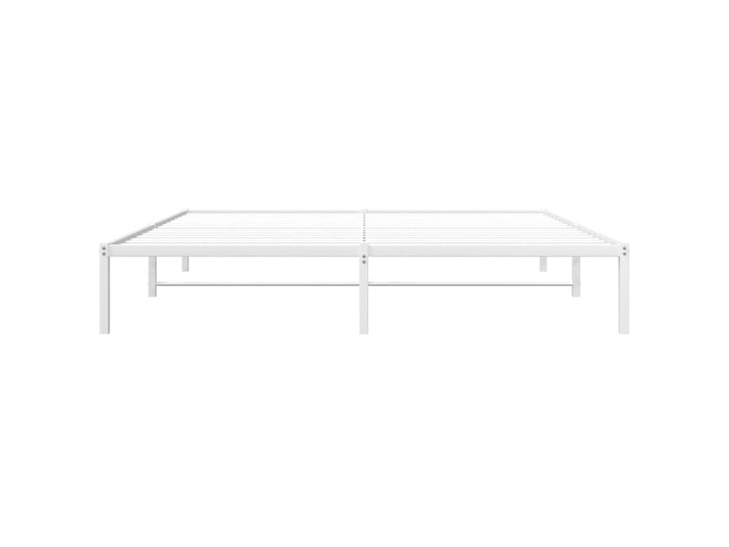  Lit double- lit adulte -  cadre de lit métal sans matelas blanc 180x200 cm  - Conforama D