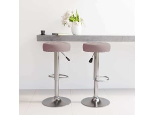 Lot de 2 tabouret de bar, chaise de bar taupe tissu shl62292