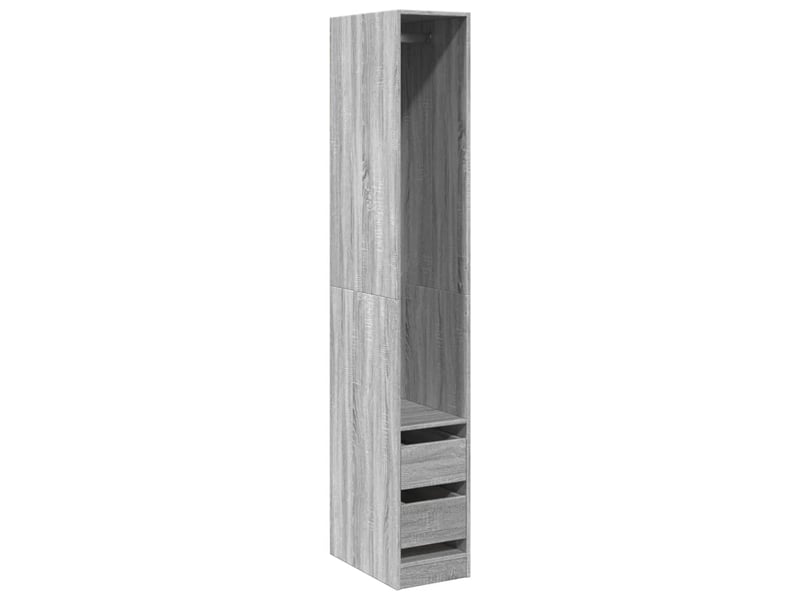  Garde-robe, armoire de rangement sonoma gris 30x50x200 cm bois d'ingénierie shl4263  - Conforama A