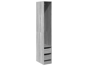 Garde-robe, armoire de rangement sonoma gris 30x50x200 cm bois d'ingénierie shl4263
