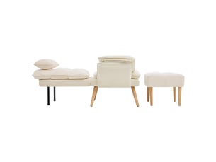 Fauteuil relax manuel  <strong></strong> Polyester beige