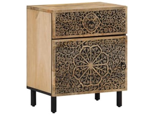 Table de chevet - cabinet de chevet - table de nuit 50x33x60 cm bois de manguier massif