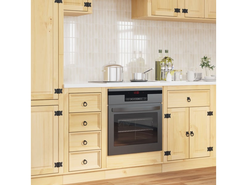  Armoire de cuisine, armoire ski brun miel 60x46x81cm pin massif  - Conforama B
