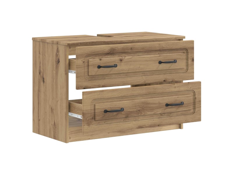  Meuble sous lavabo de salle de bain utrecht chêne artisanal cf64929  - Conforama C