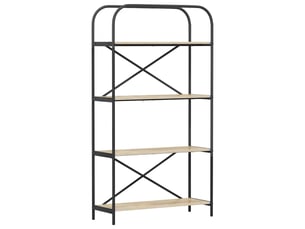 Étagère 4 niveaux, étagère de rangement 80 x 30 x 146 cm bois d'ingénierie shl6628