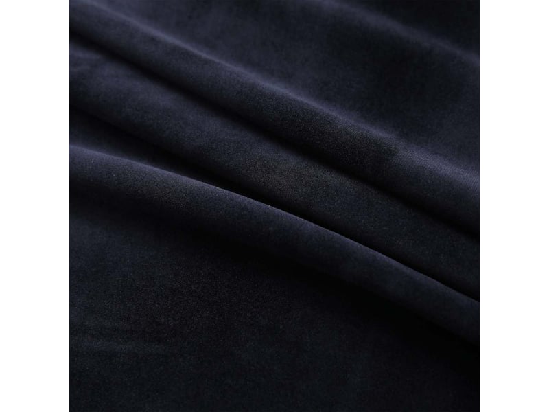  Lot de 2 rideaux occultants, rideaux black-out et anneaux noir 94x160 cm velours cf44909  - Conforama C