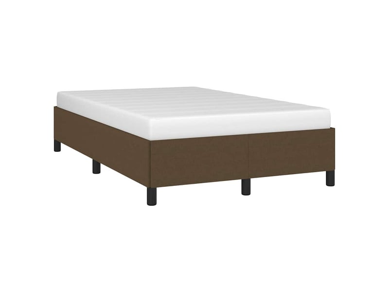  Lit double- lit adulte -  cadre de lit sans matelas marron foncé 120x190 cm tissu  - Conforama C