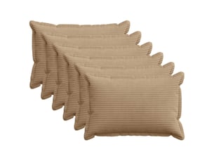 Lot de 6 housses de coussin houten marron 40 x 60 cm velours côtelé cf49848