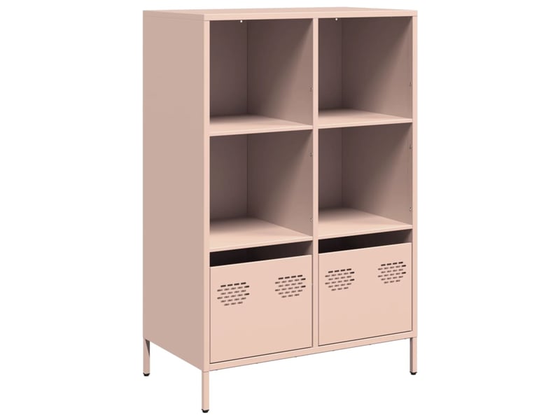  Buffet haut - bahut - meuble de rangement rose 68x39x103,5 cm acier  - Conforama A