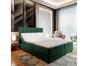 Lit avec rangement 140x200 cm <strong>MASSENO</strong> <strong></strong> coloris vert