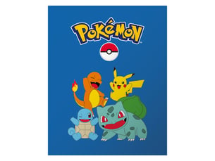 Plaid polaire imprimé, pokemon battle 110x140cm