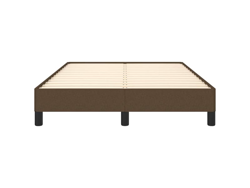  Lit double- lit adulte -  cadre de lit sans matelas marron foncé 120x190 cm tissu  - Conforama D