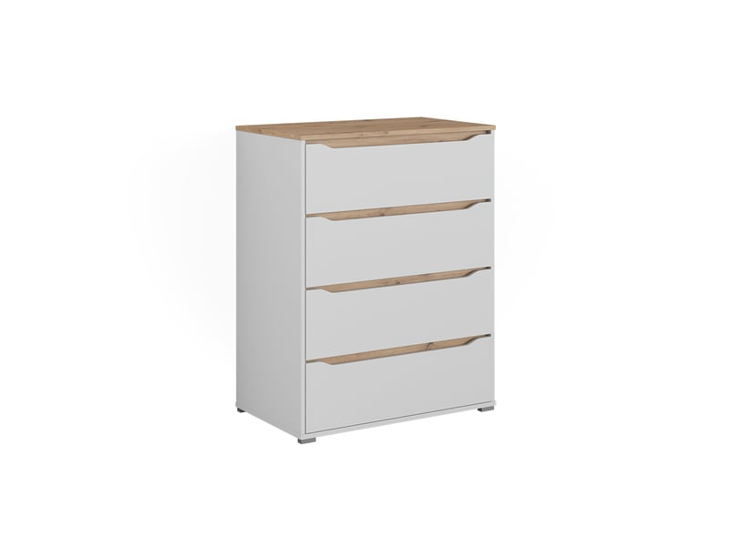  Vicco commode avec tiroirs, blancchêne artisan, 80x100.7cm  - Conforama A