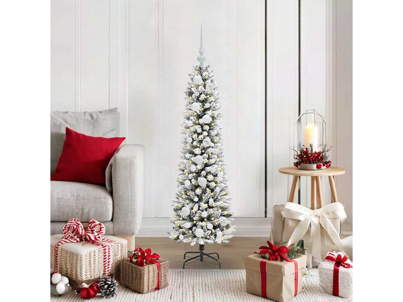Sapin de noël artificiel, arbre de noël blanc 120 cm pvc, métal et plastique shl996 - Conforama B
