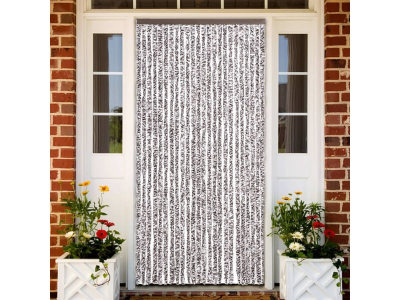  Rideau anti-mouches, moustiquaire marron et beige 100x230 cm chenille cf43560  - Conforama B