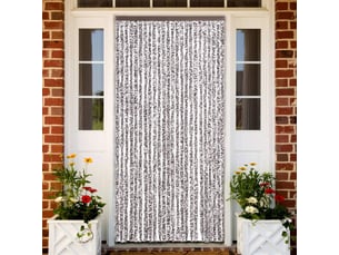 Rideau anti-mouches, moustiquaire marron et beige 100x230 cm chenille cf43560