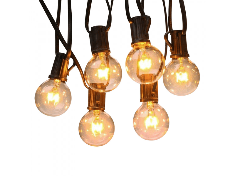  Guirlande lumineuse pour extérieur, 9,6 m, 25 ampoules g40, idéale pour jardin, chambre à coucher, bar, balcon, fête et patio.  - Conforama A