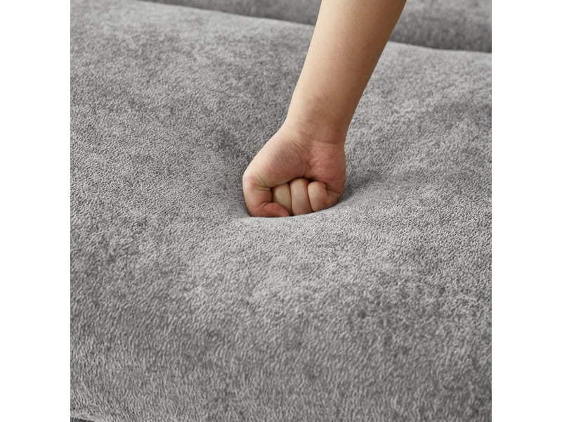 Canapé convertible 2 places gris, canapé multifonction 3 en 1 en tissu chenille avec dossier inclinable et lit d'appoint, 120x80x82cm - Conforama D