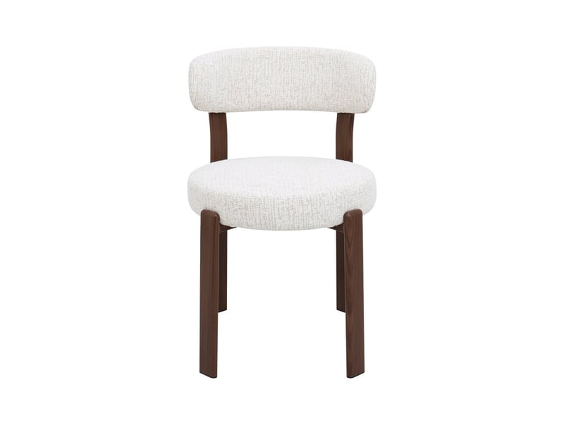 Lot de 2 chaises en velours tissé écru pieds en métal marron maryse A4095-ECR-MARR - Conforama E