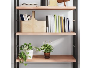 Étagère flottante, etagère murale, étagère suspendue marron clair bois chêne massif traité cf42388