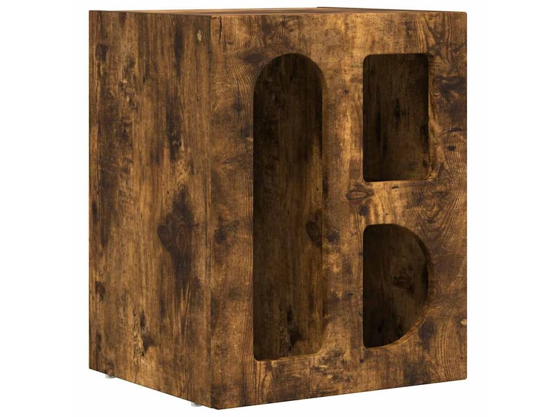 Table de chevet - cabinet de chevet - table de nuit elst 2 pc chêne fumé 40 x 35 x 50 cm - Conforama D