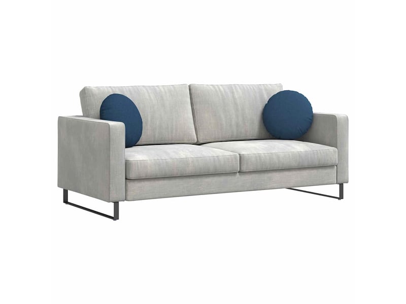  Lot de 2 coussins de siège, coussins décoratifs tissu bleu ø40 x 13 cm cf59773  - Conforama C