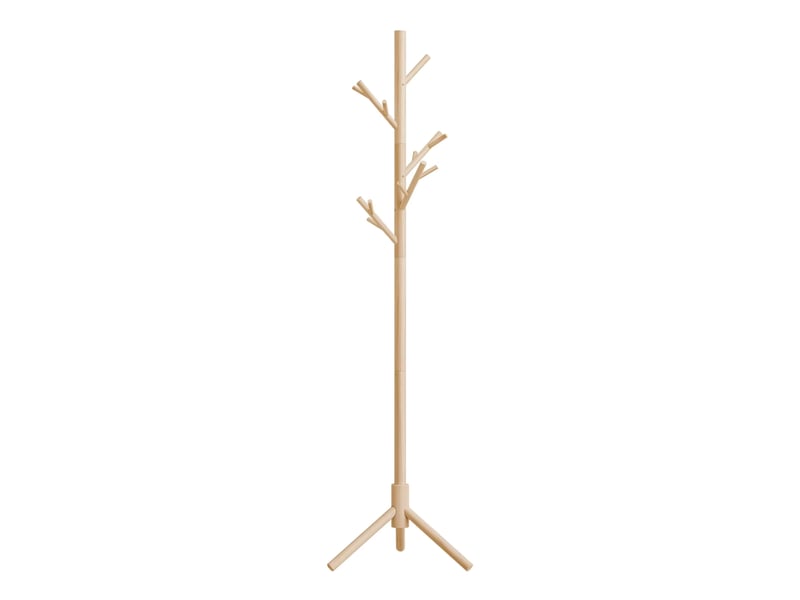  Porte-manteau autoportant, support à vêtements avec design en branches et base stable, porte-manteau, bois naturel  - Conforama D
