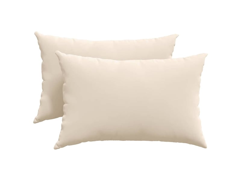  Lot de 2 coussins de canapé, coussins décoratifs tissu beige 60 x 40 cm cf58756  - Conforama A
