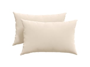 Lot de 2 coussins de canapé, coussins décoratifs tissu beige 60 x 40 cm cf58756