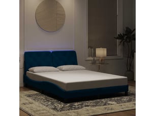 Lit 2 places 140x200 cm coloris bleu