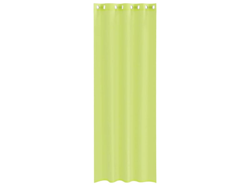  Lot de 2 rideaux en voile, voilages avec œillets vert pomme 140x300 cm cf44435  - Conforama D