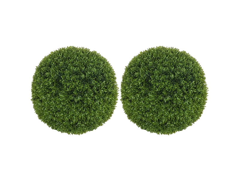  Lot de 2 boules de buis artificiel ø40 cm – vert – décoration intérieure et extérieure en plastique  - Conforama A