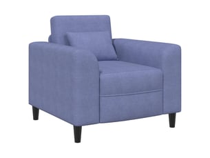 Fauteuil fixe VIDAXL Tissu bleu