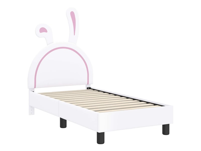  Lit simple- lit adulte -  cadre de lit pour tout-petit avec tête de lit blanc 70 x 140 cm  - Conforama C