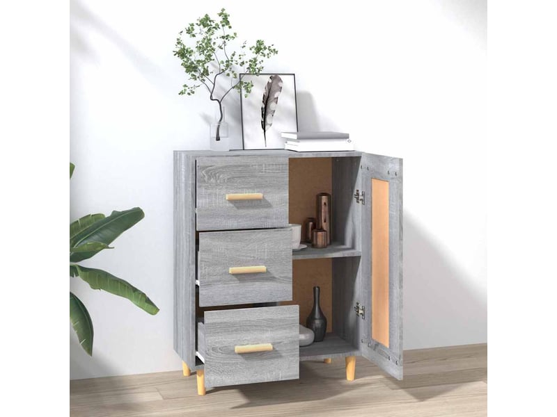  Buffet - bahut - meuble de rangement sonoma gris 69,5x34x90 cm bois d'ingénierie  - Conforama C