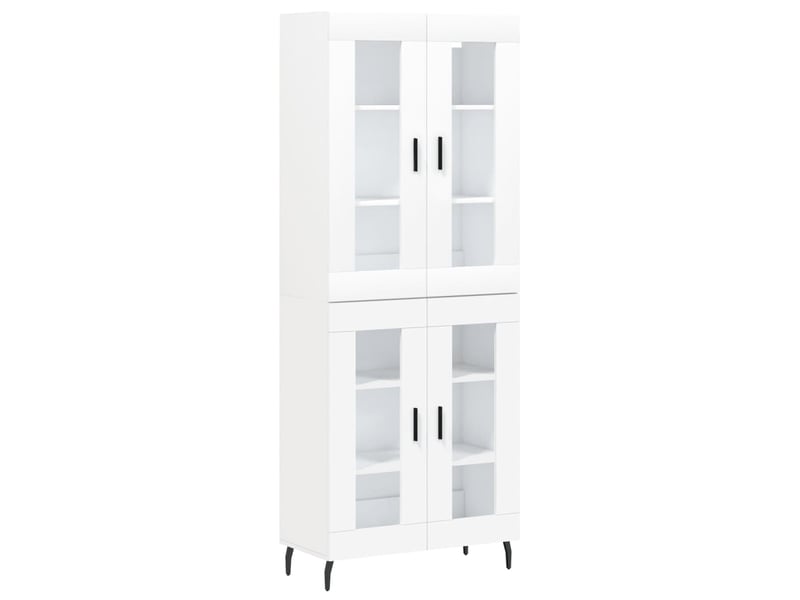  Buffet haut - bahut - meuble de rangement blanc 69,5x34x180 cm bois d'ingénierie  - Conforama A