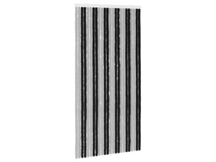 Rideau anti-insectes, moustiquaire en chenille gris et noir 100 x 200 cm cf43458