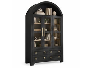 Vitrine coloris noir  <strong>MAISENTIEL</strong> <strong></strong> - 110 cmx185 cm